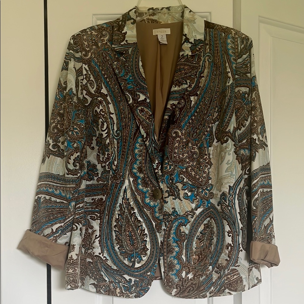 Chico’s Paisley Print Women's Blazer